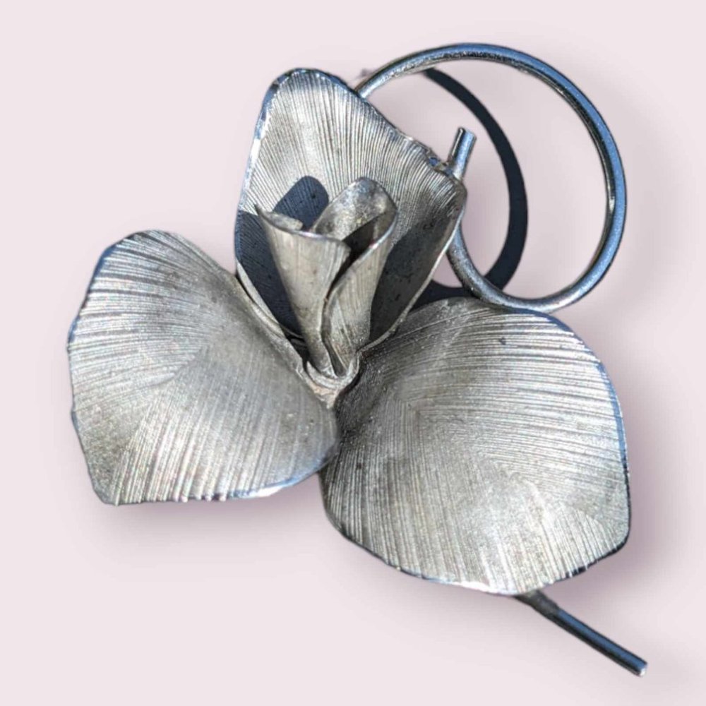 Vintage Sterling Bond Boyd Rose Brooch